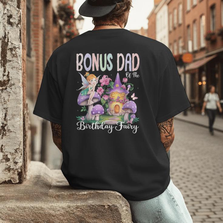 Bonus Dad Of The Birthday Fairy 1St Birthday Girl Party Men's Back Print T-Shirt Bonus Dad Of The Birthday Fairy 1St Birthday Girl Party Men's Back Print T-Shirt
