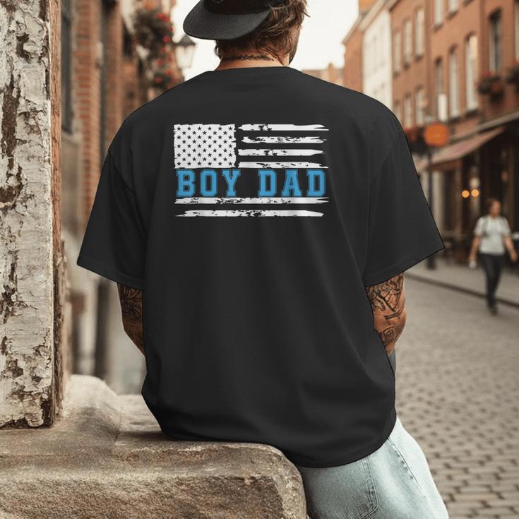 Boy Dad Proud Dad Of Boy Father Of Boy Shirt For Dad US Flag Men's Back Print T-Shirt
