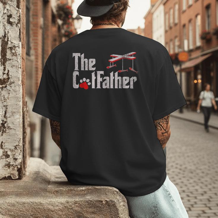 The Cat Father Cat Dad Feline Father Kitten Dad Men's Back Print T-Shirt