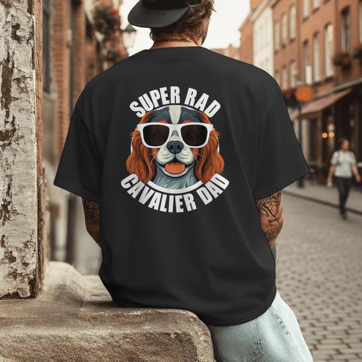 Cavalier King Charles Spaniel Dad Father’s Day Men's Back Print T-Shirt