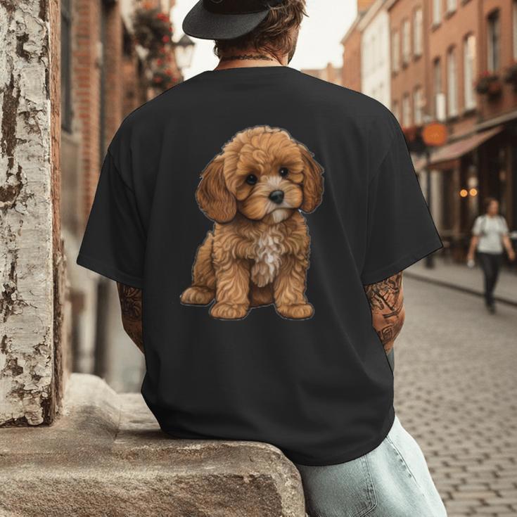 Cavapoo Breed Pet Lover Art Dog For Mom Dad Kids Men's Back Print T-Shirt