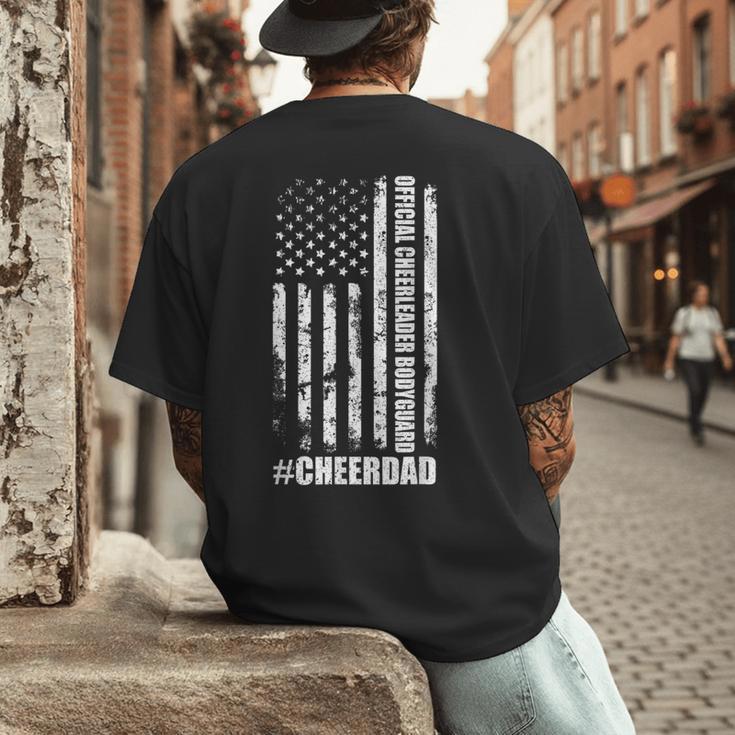Cheer Dad Bodyguard Family Father Cheerleader Squad Men's Back Print T-Shirt