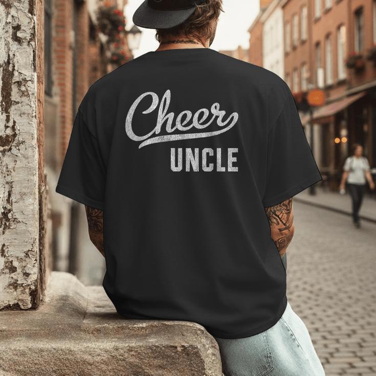 Cheer Dad Shirts Cheer Uncle Proud Cheerleading Uncle Men's Back Print T-Shirt