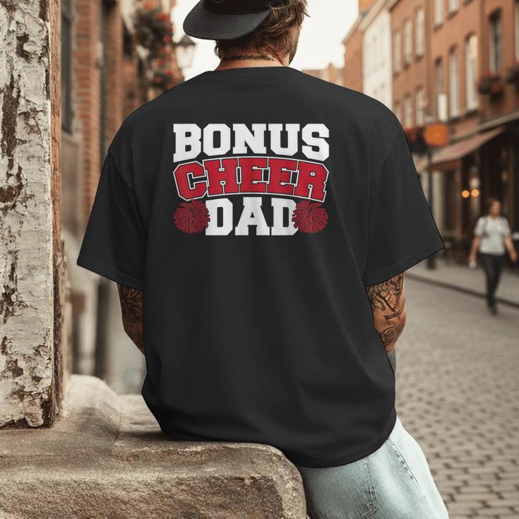 Cheer Stepdad Bonus Cheer Dad Red Men's Back Print T-Shirt Cheer Stepdad Bonus Cheer Dad Red Men's Back Print T-Shirt