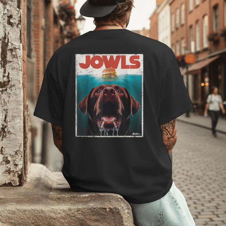 Chocolate Lab Jowls Labrador Retriever Dog Mom Dad Men's Back Print T-Shirt Chocolate Lab Jowls Labrador Retriever Dog Mom Dad Men's Back Print T-Shirt