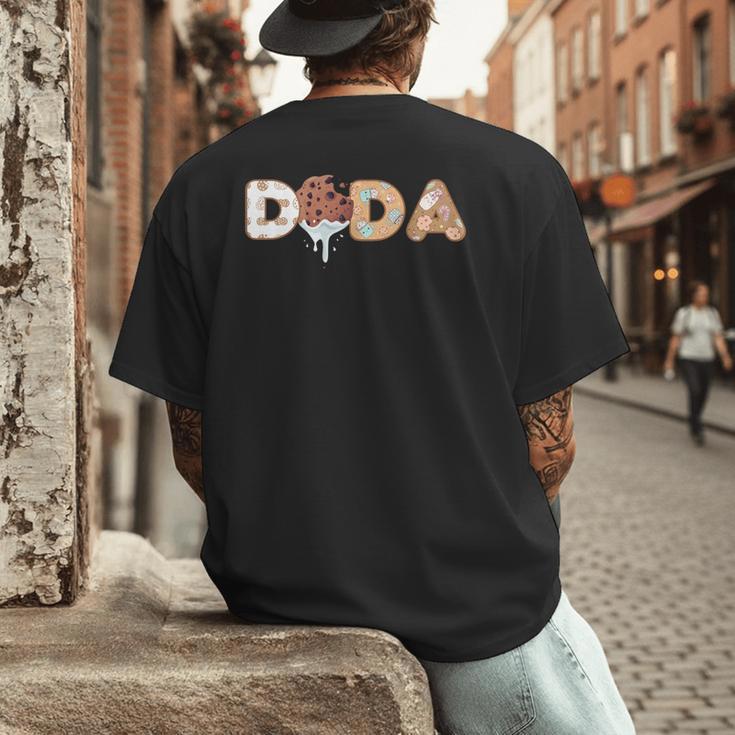 Cookies Dada 1st Birthday Milk Party Family Matching Men's Back Print T-Shirt Cookies Dada 1st Birthday Milk Party Family Matching Men's Back Print T-Shirt