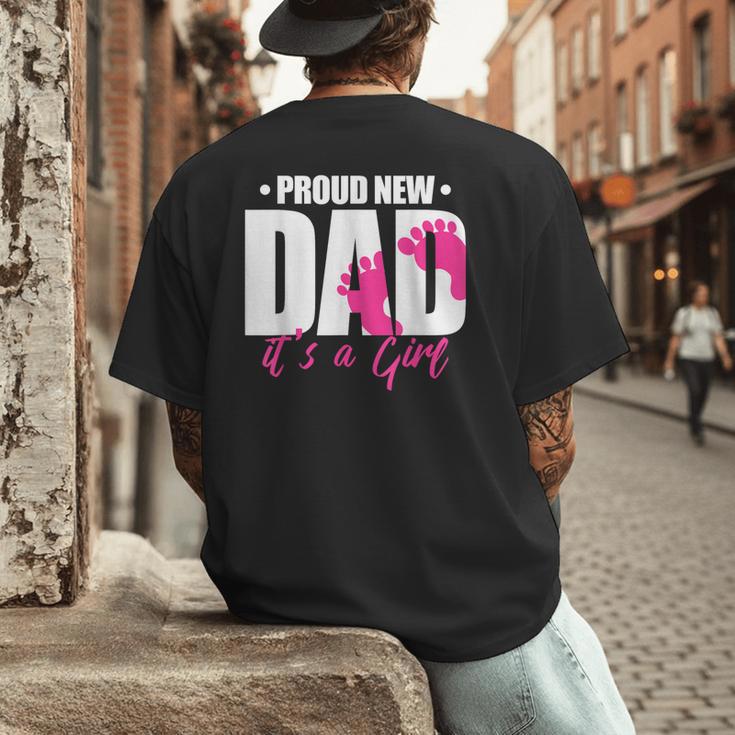 Cool Parent Apparel Proud New Dad It's A Girl Classic Fit Short Sleeve Crew Neck T-Shirt Small Men's Back Print T-Shirt