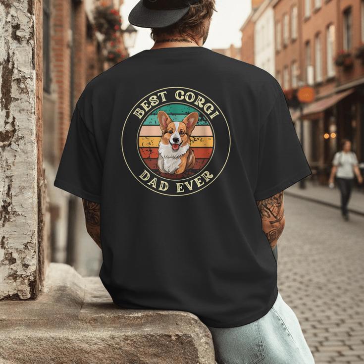 Corgi Dad Idea For Men Men's Back Print T-Shirt
