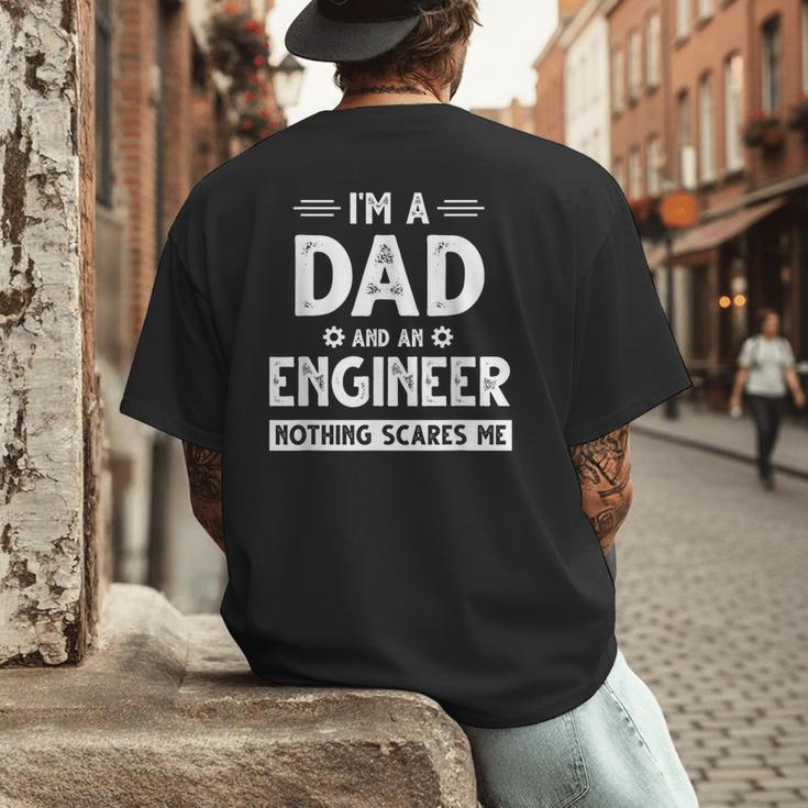 Cute Engineer Dad Men Father's Day Mechanical Engineering Men's Back Print T-Shirt