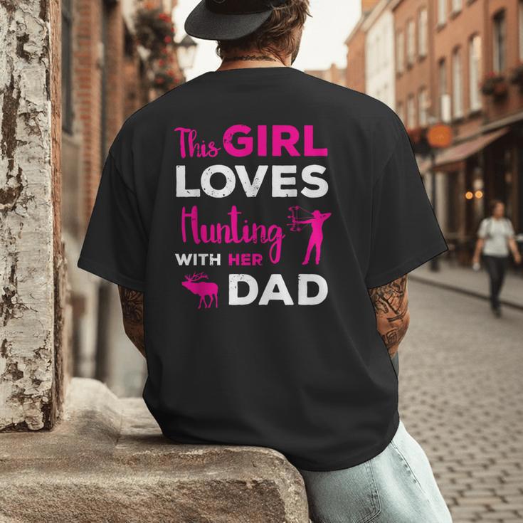 Cute Girls Hunting Dad Daughter Hunting Buddy Hunter Men's Back Print T-Shirt Cute Girls Hunting Dad Daughter Hunting Buddy Hunter Men's Back Print T-Shirt