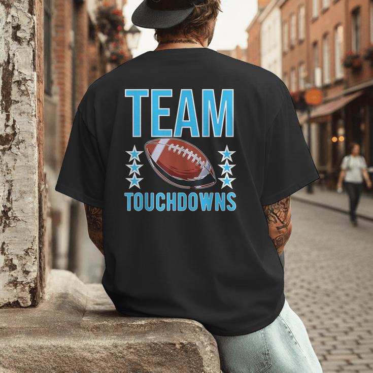 Cute Team Touchdowns Gender Reveal For Mom And Dad Men's Back Print T-Shirt