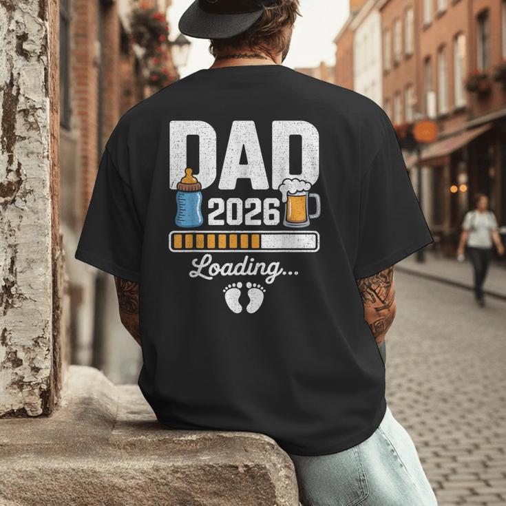 Dad 2026 Loading Expecting New Baby Announcement Men Men's Back Print T-Shirt