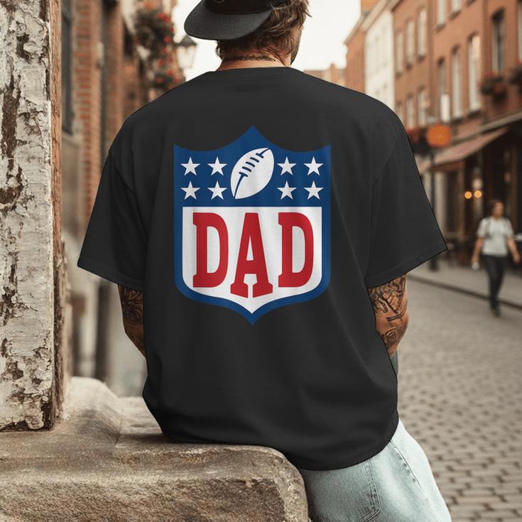 Dad American Football Happy Birthday Family Matching Retro Men's Back Print T-Shirt Dad American Football Happy Birthday Family Matching Retro Men's Back Print T-Shirt