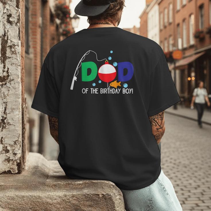 Dad Of The Big One Fishing Boy First Birthday Ofishally Men's Back Print T-Shirt