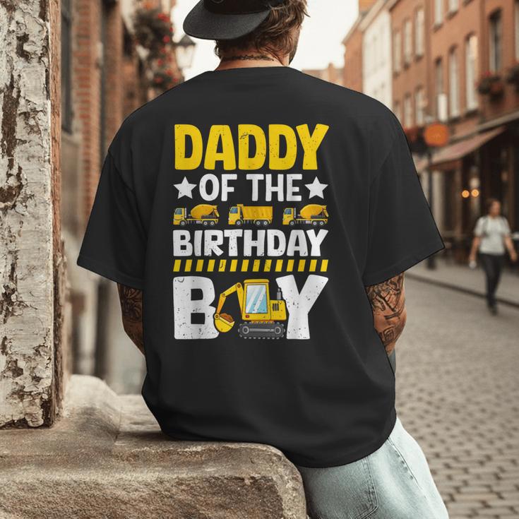 Dad Of The Birthday Boy Construction Theme Party Matching Men's Back Print T-Shirt