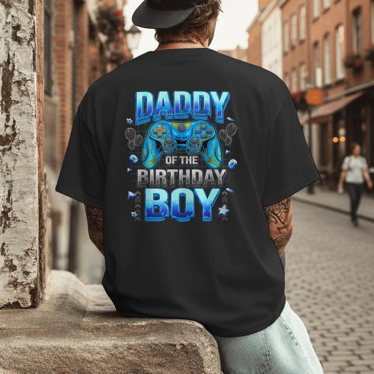 Dad Of The Birthday Boy Cool Gamer Video Game Birthday Men's Back Print T-Shirt