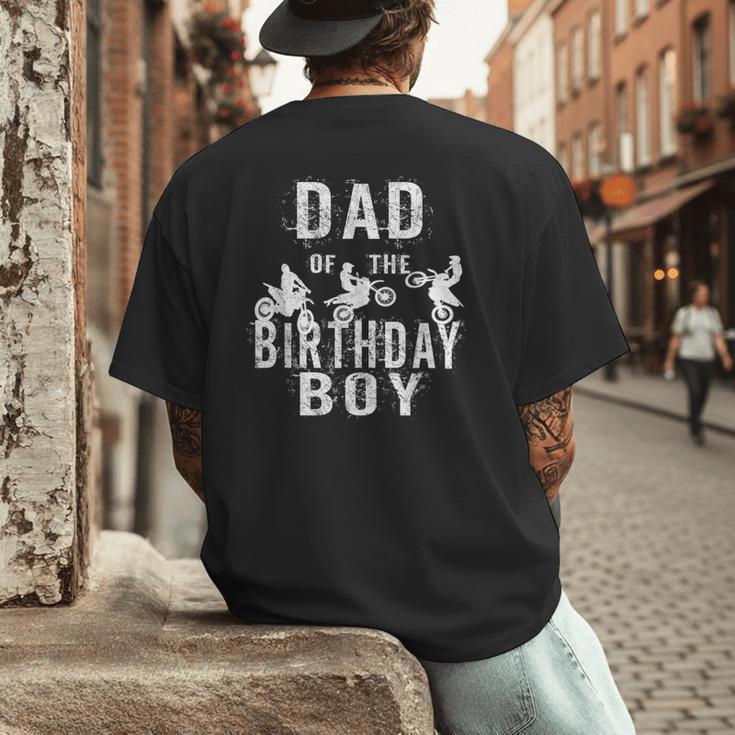 Dad Of The Birthday Boy Dirt Bike B-Day Party Men's Back Print T-Shirt