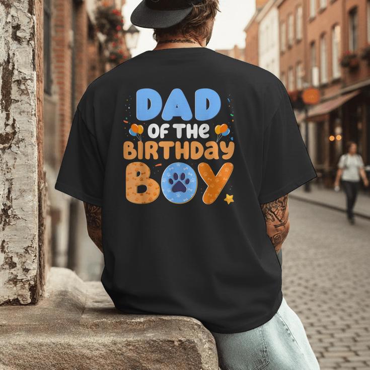Dad Of The Birthday Boy Dog Lover Family Matching Men's Back Print T-Shirt