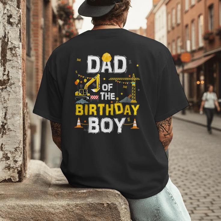 Dad Of The Birthday Boy Matching Construction Crew B-Day Men's Back Print T-Shirt