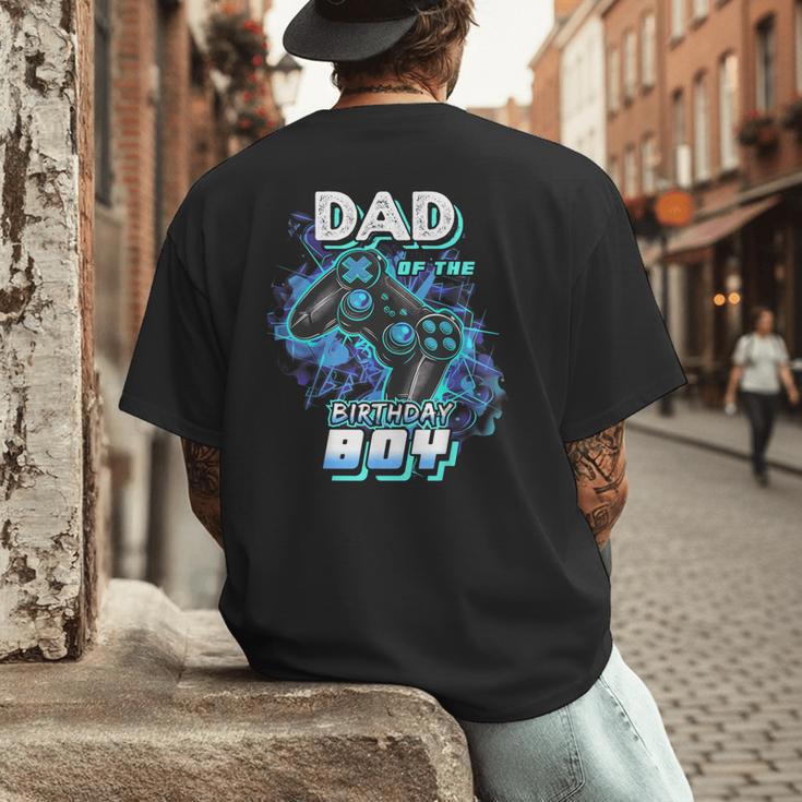 Dad Of The Birthday Boy Matching Video Game Birthday Party Men's Back Print T-Shirt Dad Of The Birthday Boy Matching Video Game Birthday Party Men's Back Print T-Shirt