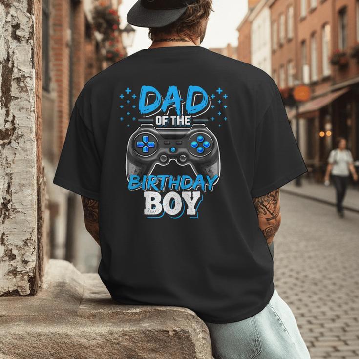 Dad Of The Birthday Boy Matching Video Gamer Birthday Party Men's Back Print T-Shirt