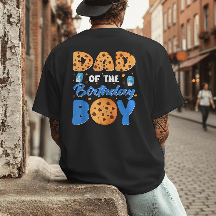 Dad Of The Birthday Boy Milk And Cookies 1 Year Old Men's Back Print T-Shirt