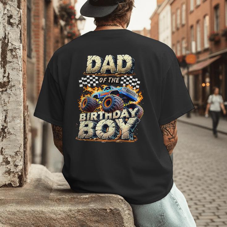 Dad Of The Birthday Boy Monster Truck Family Matching Party Men's Back Print T-Shirt