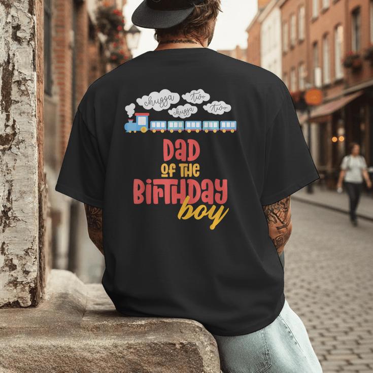 Dad Birthday Boy Train I'm 2 Two Yr Old Chugga Engine Men's Back Print T-Shirt