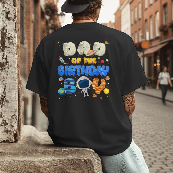 Dad Of The Birthday Boy Two The Moon Space Family Matching Men's Back Print T-Shirt