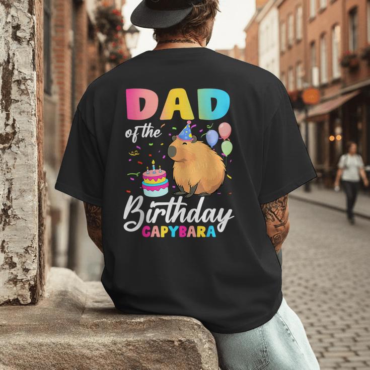 Dad Of The Birthday Capybara Girl Bday Party Family Men's Back Print T-Shirt