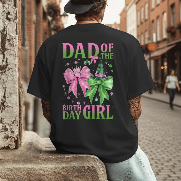 Dad Of The Birthday Girl Coquette Matching Family Party Men's Back Print T-Shirt