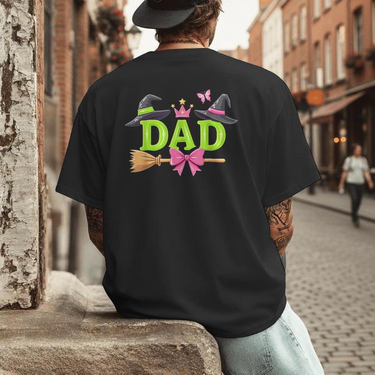 Dad Of The Birthday Girl Witch Family Party Decorations Men's Back Print T-Shirt