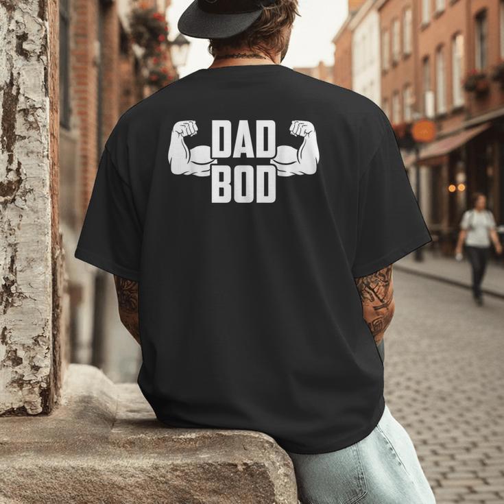 Dad Bod Muscle Strong Man Daddy Fathers Day Men's Back Print T-Shirt