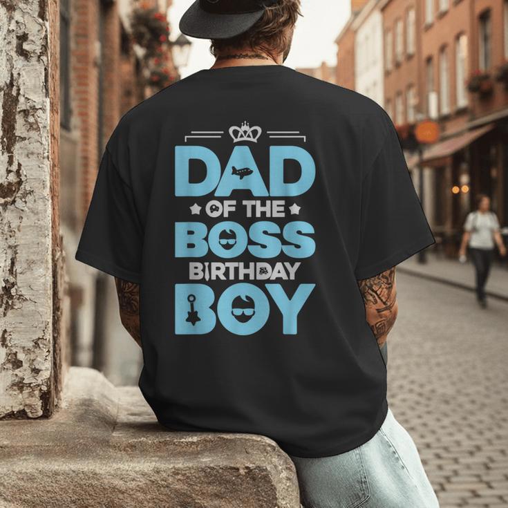 Dad Of The Boss Birthday Party Outfit Like A Boss Daddy Men's Back Print T-Shirt