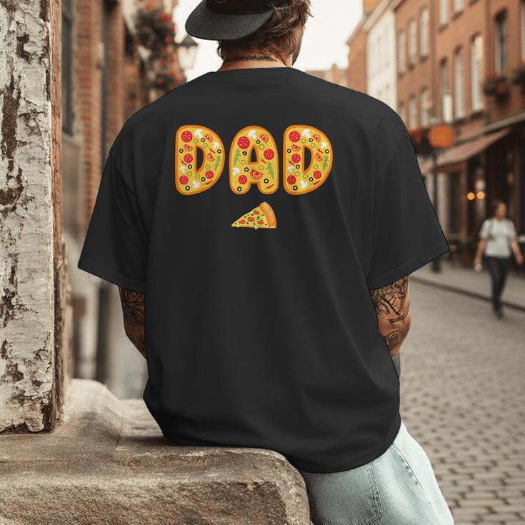 Dad Daddy Matching Birthday Squad Crew Pizza Family Men's Back Print T-Shirt