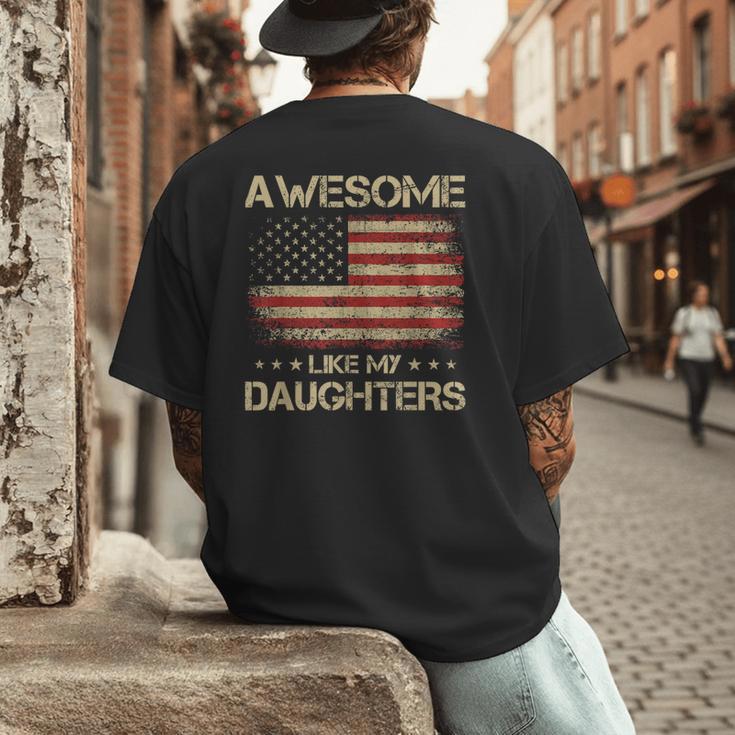 Dad From Daughter Awesome Like My Daughters Men's Back Print T-Shirt