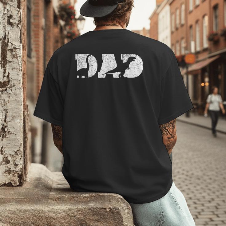 Dad Dinosaur Saurus Boys Girls Fathers Day Idea Men's Back Print T-Shirt