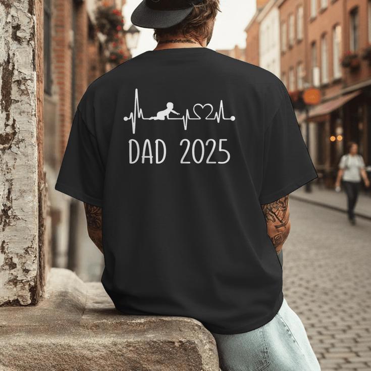 Dad Est 2025 Frequency Pulse New Dad To Be Men's Back Print T-Shirt