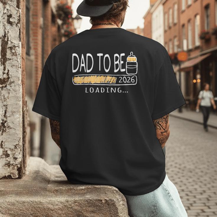 Dad Est 2026 Daddy To Be Promoted To Daddy Soon To Be Dad Men's Back Print T-Shirt