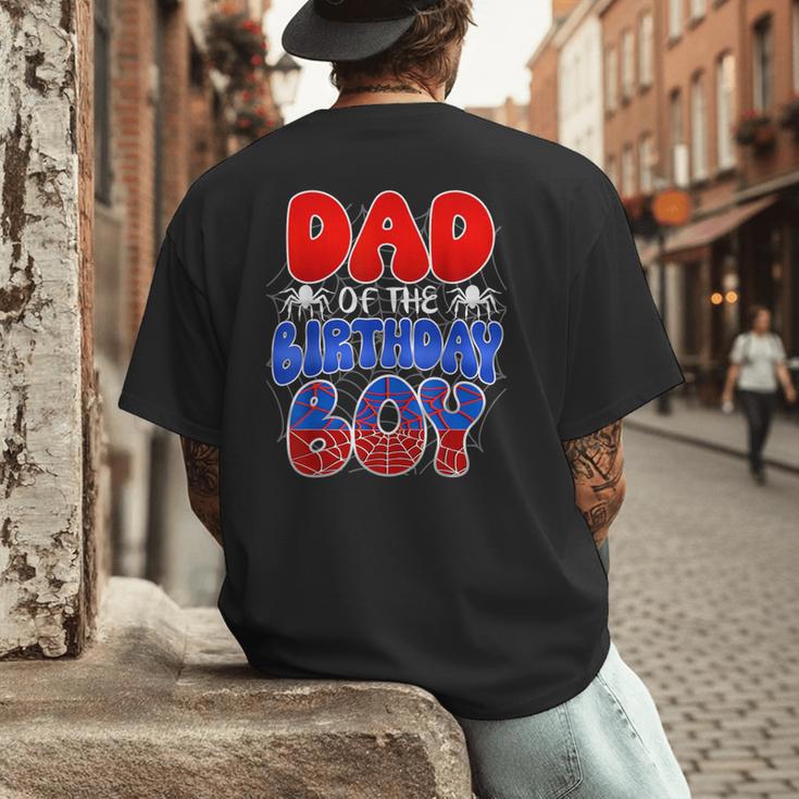 Dad And Mom Birthday Boy Spider Family Matching Men's Back Print T-Shirt