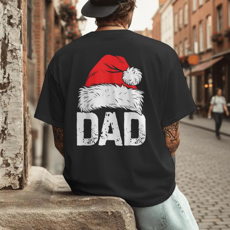 Dad Santa Christmas Family Matching Pajamas Papa Xmas Father Short Sleeve Men's Back Print T-Shirt