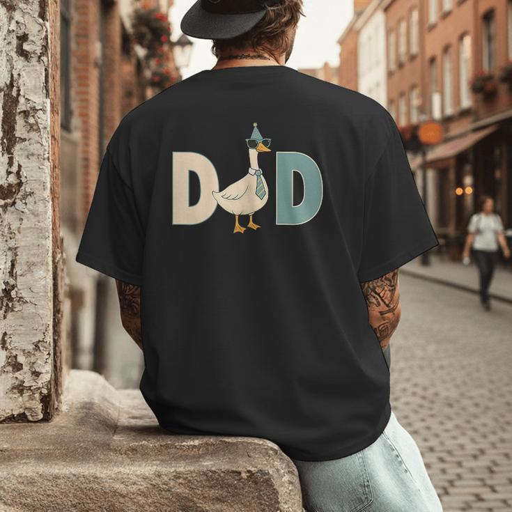 Dad Silly Goose 1st Birthday Family Matching Pocket Men's Back Print T-Shirt