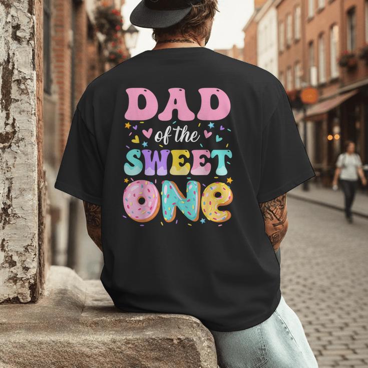 Dad Of The Sweet One 1st Birthday Donut Bday Party Men's Back Print T-Shirt