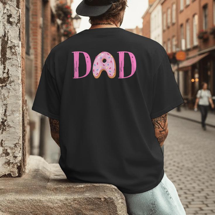 Dad Of The Sweet One Birthday Donut Girl 1st Birthday Men's Back Print T-Shirt Dad Of The Sweet One Birthday Donut Girl 1st Birthday Men's Back Print T-Shirt