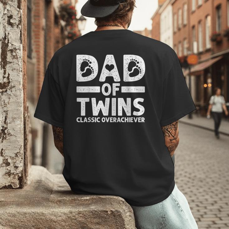 Dad Of Twins Classic Overachiever Cool Twin Dad Men's Back Print T-Shirt