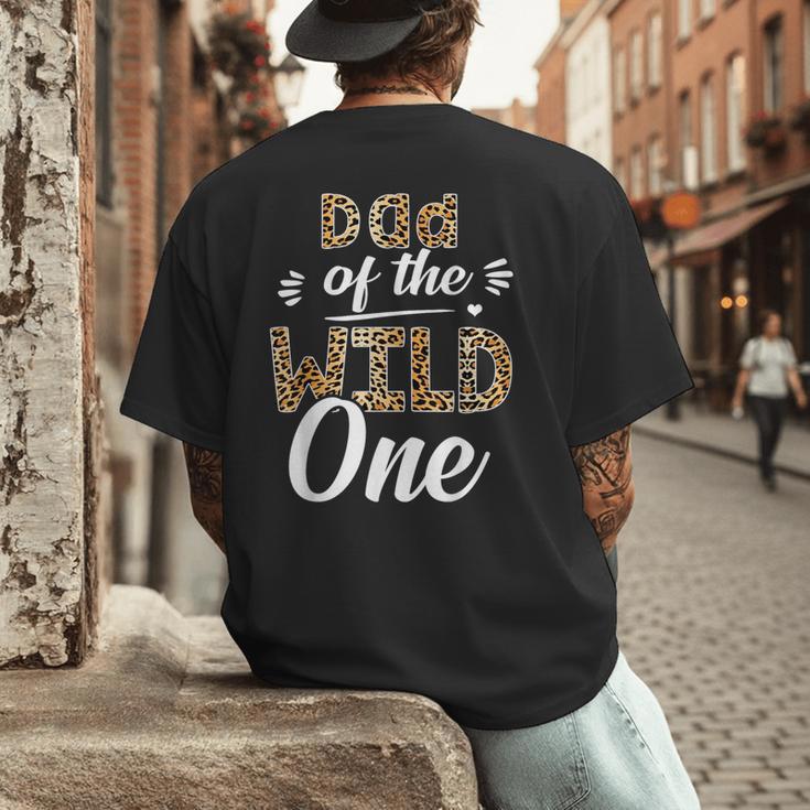 Dad Of The Wild One Zoo Themed 1st Birthday Party Men's Back Print T-Shirt