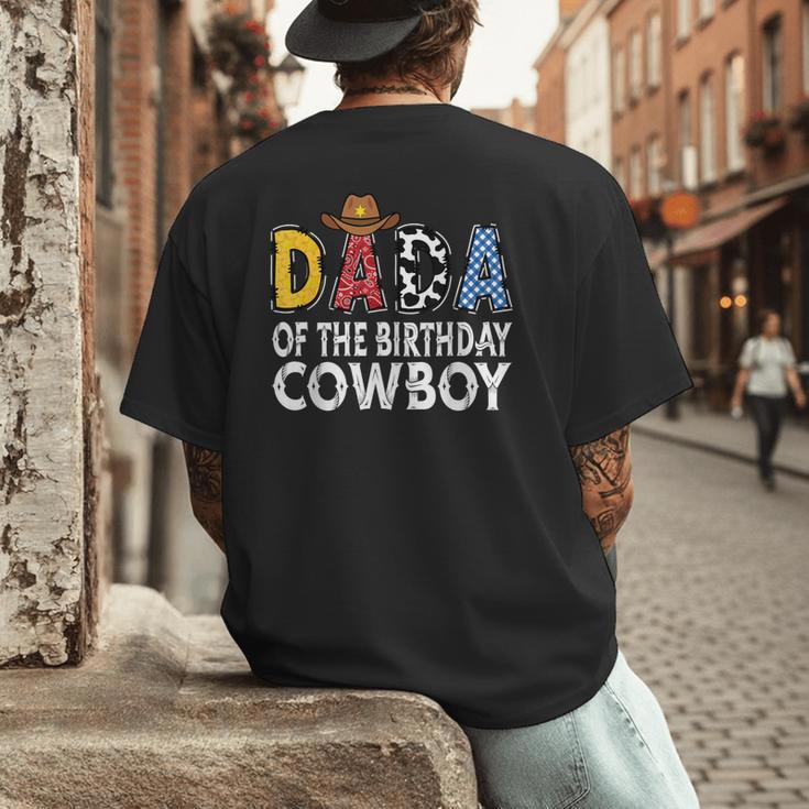 Dada 1st Birthday Cowboy Western Dada Birthday Boy Men's Back Print T-Shirt