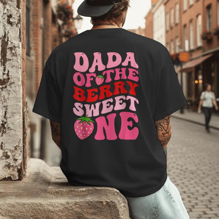 Dada Of The Berry Sweet One Strawberry First Birthday Men's Back Print T-Shirt