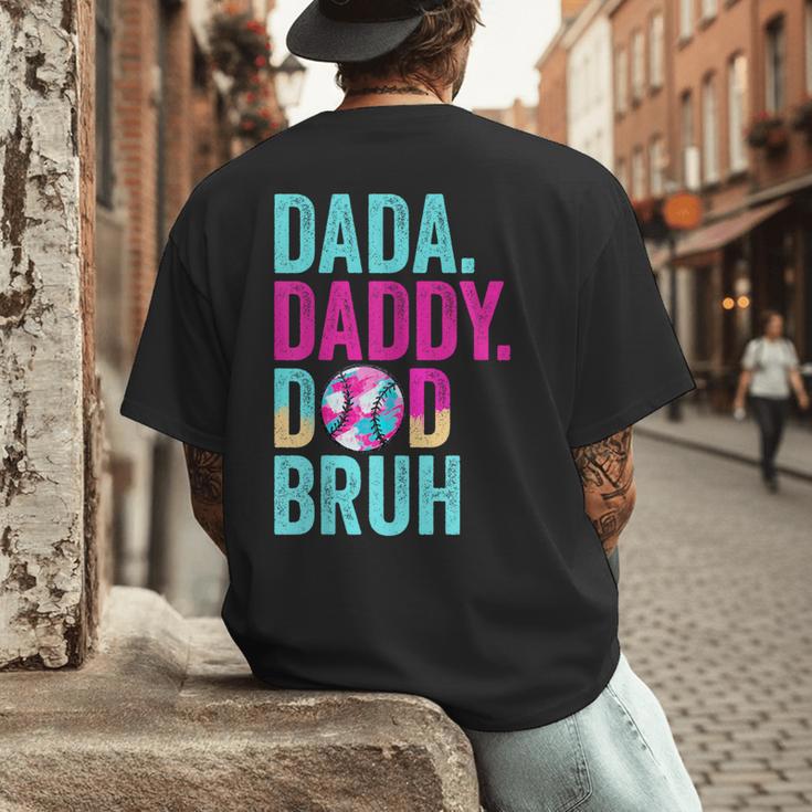 Dada Daddy Dad Bruh Baseball Drip Ice Cream Dad Bruh Men's Back Print T-Shirt Dada Daddy Dad Bruh Baseball Drip Ice Cream Dad Bruh Men's Back Print T-Shirt