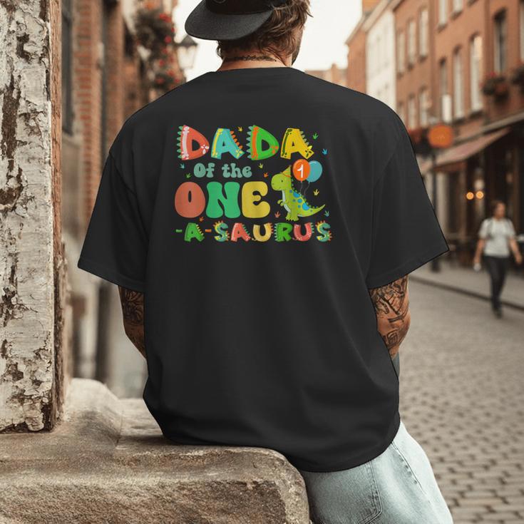 Dada Of The One-A-Saurus 1st Birthday Boy Dinosaur Family Men's Back Print T-Shirt